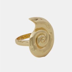 Ann Taylor textured metal shell Ring